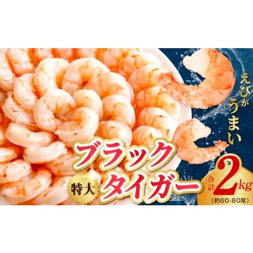 ふるさと納税 エビ 大阪府 泉佐野市 高級ブラックタイガー エビ 2kg えび 海老 約60-80尾...