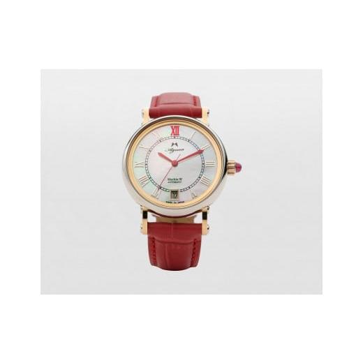 ふるさと納税 長野県 安曇野市 腕時計「Azusa　Marble-W」レッドセット