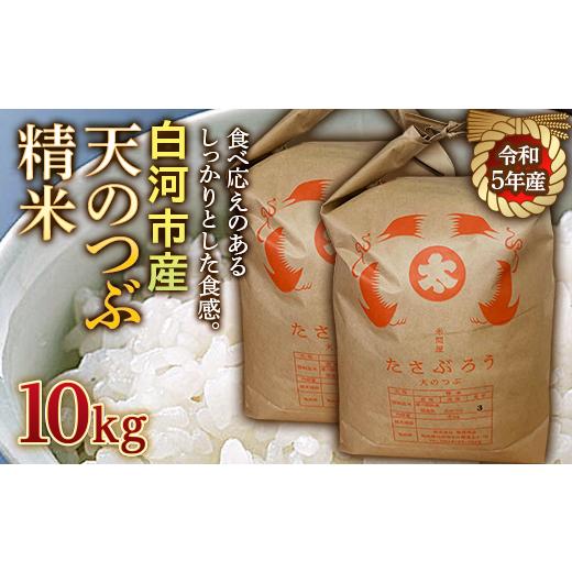 ふるさと納税 福島県 白河市 令和5年産米 白河市産天のつぶ精米10kg F21R-542