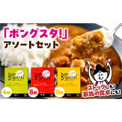 ふるさと納税 愛媛県 大洲市 一皿の贅沢！料理長が作ったレトルトカレー「ボングスタ！」3種詰め合わせ...