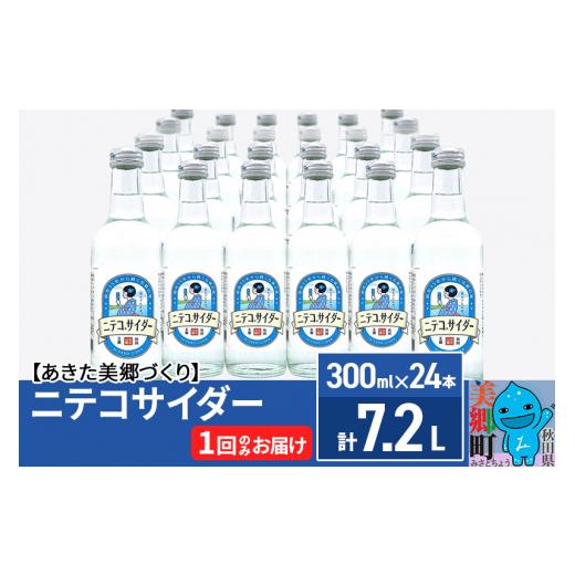 ふるさと納税 炭酸飲料 サイダー 秋田県 美郷町 ニテコサイダー 300ml×24本セット あきた美...