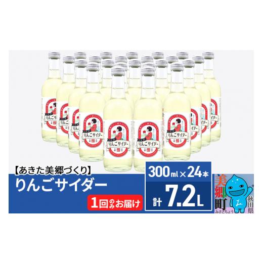 ふるさと納税 炭酸飲料 サイダー 秋田県 美郷町 ニテコりんごサイダー 300ml×24本セット あ...