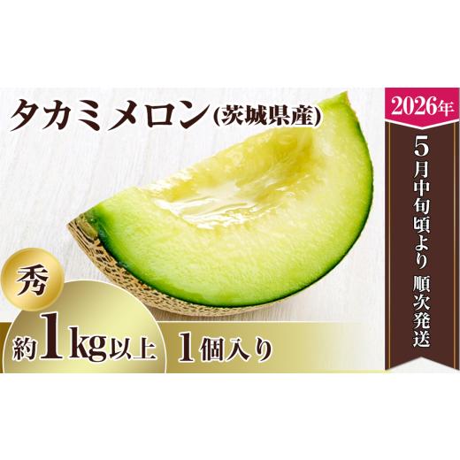 ふるさと納税 メロン メロン青肉 茨城県 下妻市  先行予約 茨城県産タカミメロン 秀品 1個 （ ...