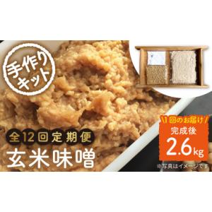 ふるさと納税 味噌 米味噌 長崎県 西海市 手作りキット 12回定期便 無農薬 玄米麹 で仕込む『玄米 味噌 』 川添酢造 CDN070