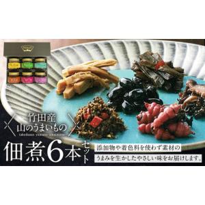 ふるさと納税 缶詰・瓶詰 大分県 竹田市 竹田産 山のうまいもの 佃煮 6本セット 保存料不使用 しそ 竹の子 きくらげ ふき ちょろぎ 黒豆 梅干