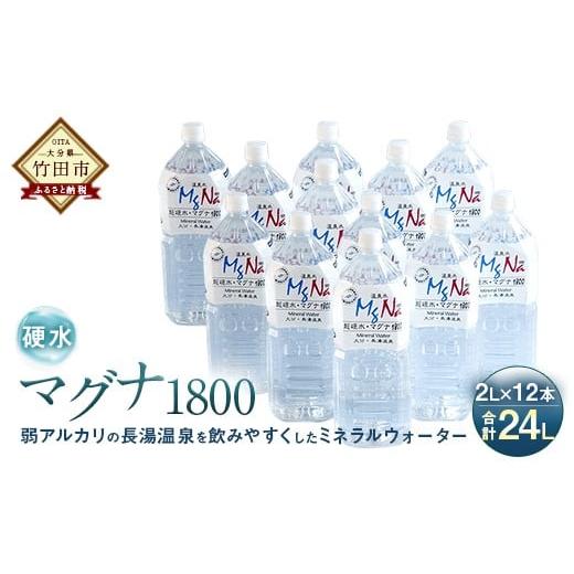 ふるさと納税 大分県 竹田市 硬水ミネラルウォーター 「マグナ1800」 2L×12本 計24L