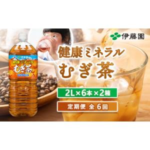 ふるさと納税 お茶類 北海道 恵庭市 『定期便：全6回』健康ミネラル麦茶2L×6本×2箱 50000601