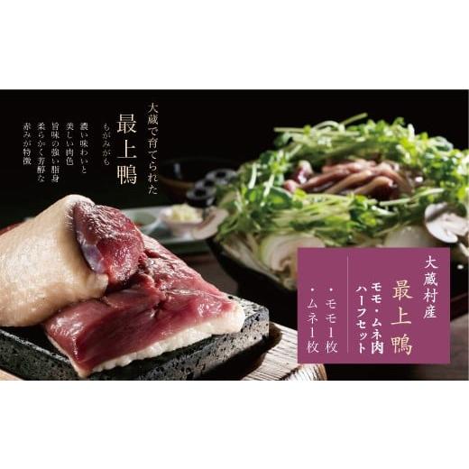 ふるさと納税 山形県 大蔵村 大蔵村産「最上-もがみ-鴨」もも・むね肉ハーフセット