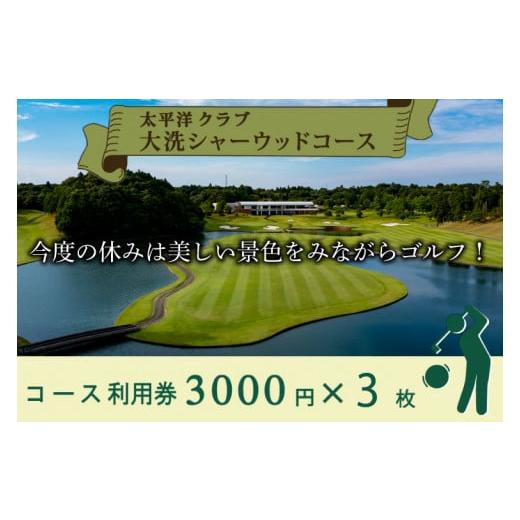 ふるさと納税 茨城県 大洗町 太平洋クラブ大洗シャーウッドコース 利用券 9,000円分 (3,00...