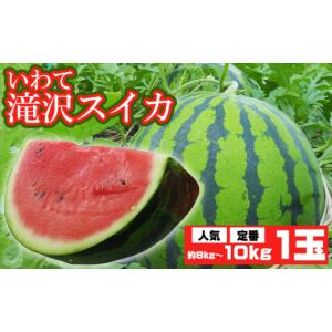 ふるさと納税 スイカ 岩手県 滝沢市 滝沢スイカ 約 8kg 〜 10kg 農産物共同直売所ふれあい すいか スイカ 西瓜 1玉 １玉 大玉 夏 風物詩 定番 旬 フルーツ 果…