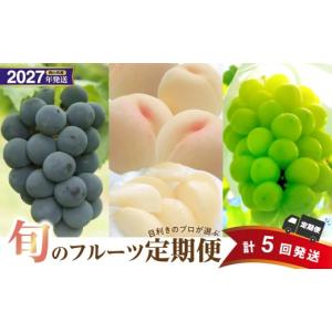 ふるさと納税 ぶどう マスカット 岡山県 備前市 2027年発送分・先行予約開始 定期便 岡山県産 白桃 約4kg・ぶどう 約5kg 計5回発送 2027年発送分