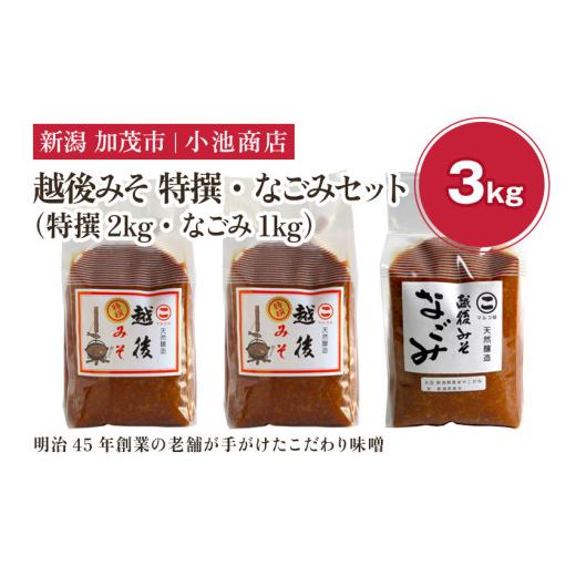 ふるさと納税 味噌 新潟県 加茂市 越後みそ 特撰・なごみセット 3kg《越後みそ 特撰 2kg・な...