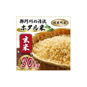 ふるさと納税 茨城県 城里町 那珂川の清流ホタル米　玄米30kg 検査1等米令和4年産コシヒカリ　(玄米)【1318089】