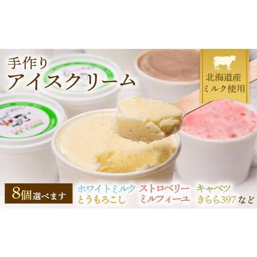 ふるさと納税 北海道 南幌町 北海道産 手作りアイスクリーム 120ml×8個セット (お好み詰め合...