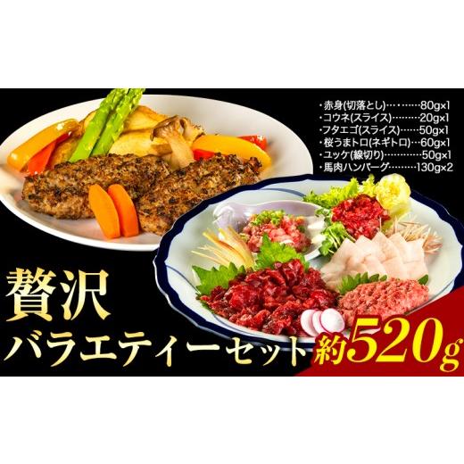 ふるさと納税 馬肉 熊本県 御船町 馬刺し すがのや 贅沢バラエティセット 520g 千興ファーム ...