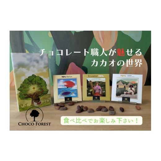 ふるさと納税 菓子 チョコレート 大阪府 寝屋川市  カカオ70% ビーントゥバー チョコレート3種...