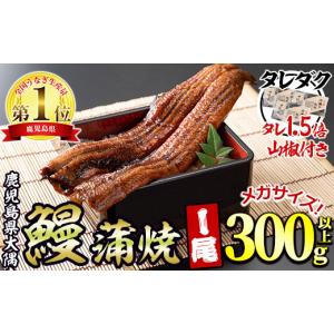 ふるさと納税 うなぎ 鹿児島県 東串良町 0104312a 東串良町のうなぎ蒲焼(無頭) メガサイズ (1尾・300g以上・タレ、山椒×3個 通常の1.5倍付)うなぎ 高級 ウナ…