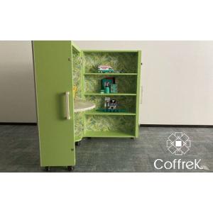 ふるさと納税 家具 兵庫県 三木市 60A1554 CoffreK 空間演出家具 ポップアップ ライトビューロー　グリーン ?島屋選定品］ グリーン