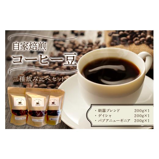 ふるさと納税 福岡県 中間市 三種の自家焙煎コーヒー豆　飲み比べセット【016-0006】