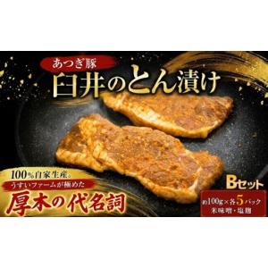 ふるさと納税 豚肉 ロース 神奈川県 厚木市 豚 豚肉 味噌漬け 約 100g × 各 5パック 合計 約 1kg ロース 豚ロース 厚切り 豚肉 塩麹 米味噌 名産 特産 お土産…