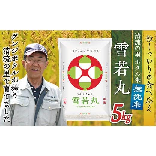 ふるさと納税 無洗米 山形県 最上町 令和7年産 無洗米 最上町産 ホタル米雪若丸5kg×1袋