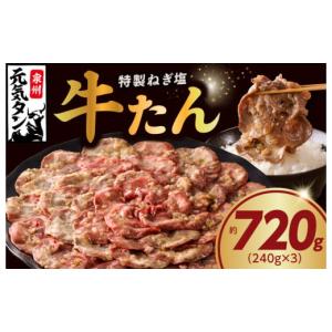 ふるさと納税 大阪府 泉佐野市 ねぎ塩 牛たん 約720g（240g×3）焼肉用 薄切り 訳あり サ...