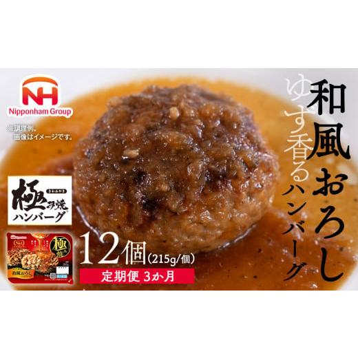 ふるさと納税 茨城県 常総市 極み焼きハンバーグ（和風おろしソース）セット定期便3か月 定期便