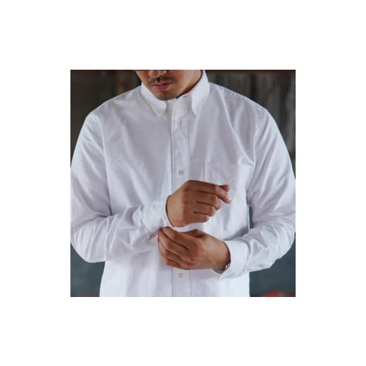 ふるさと納税 服 男 兵庫県 西脇市  播州織 超高密度オックスフォードボタンダウンシャツ（58-1...