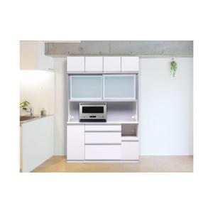 ふるさと納税 家具 収納家具 福岡県 大川市 （ホワイト柾目） 開梱設置 クロノス キッチンボード 上置き付 幅160cm キッチンボード 引き戸 食器棚 オープンボ…