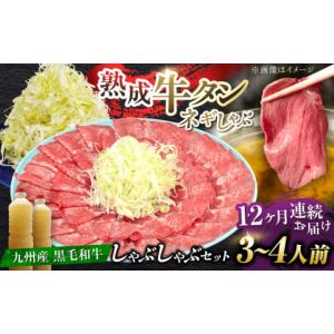 ふるさと納税 牛肉 タン 佐賀県 吉野ヶ里町 全12回定期便 九州産 黒毛和牛 牛タンしゃぶしゃぶセット 500g 計6kg 吉野ヶ里町／やきとり紋次郎 FCJ074