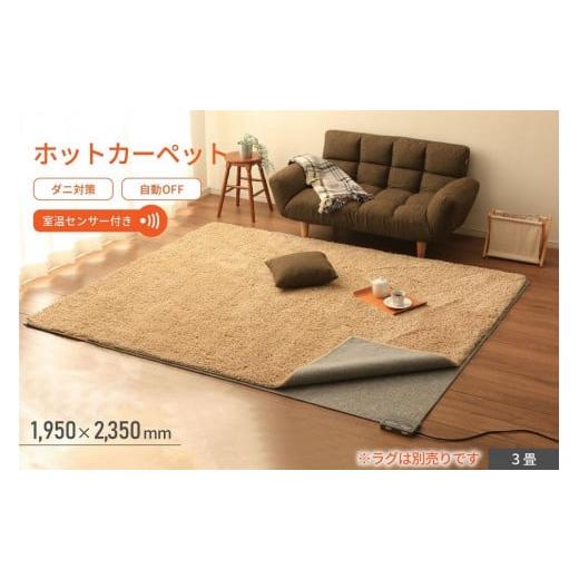 ふるさと納税 空調・季節家電 宮城県 角田市 ホットカーペット 3畳 195×234cm HCM-T...