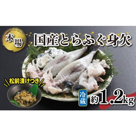ふるさと納税 フグ 山口県 下関市 国産 とらふぐ 身欠 セット 約1.1〜1.3kg ふぐ松前漬け...