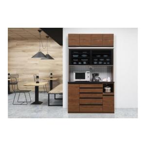 ふるさと納税 家具 収納家具 福岡県 大川市 （ブラウン） 開梱設置 シャロン オープンボード 上置き付 幅140cm 引き戸 食器棚 キッチンボード 完成品 カップボ…