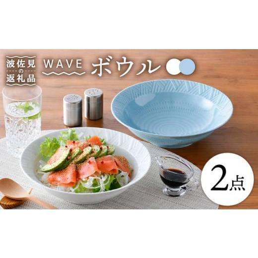 ふるさと納税 長崎県 波佐見町 【波佐見焼】WAVE 盛鉢 ボウル 2色セット 食器 皿 【一真窯】...