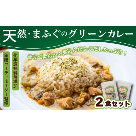 ふるさと納税 山口県 下関市 国産天然真ふぐ グリーンカレー 170g x 2袋 無添加 下関市 山...