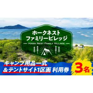 ふるさと納税 体験チケット 広島県 江田島市 絶景快適キャンプ キャンプ用品一式＆サイト利用券 3名様 テント ギア ランタン 登山 体験 ペット可 キャンプ キ…