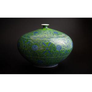 有田焼【花瓶】唐草模様  　鬼才：葉山有樹 作 箱無し 有田焼 万花彩 香爐 葉山有樹 意匠解説書付 : ぐんきんNET-SHOP - 通販
