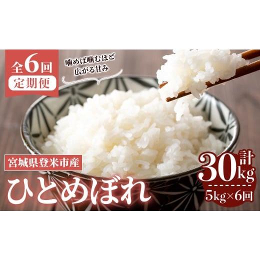 ふるさと納税 米 ひとめぼれ 宮城県 登米市  令和7年産 6回定期便 ひとめぼれ 計30kg (5...
