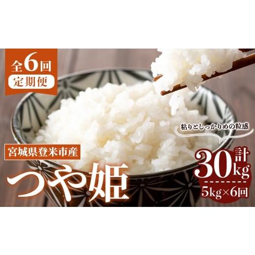 ふるさと納税 米 つや姫 宮城県 登米市  令和7年産 6回定期便 つや姫 計30kg (5kg×6...