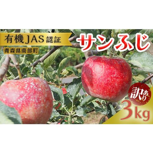 ふるさと納税 青森県 南部町 《訳あり》 有機JAS認証 サンふじ りんご 約3kg 【和楽堂りんご...