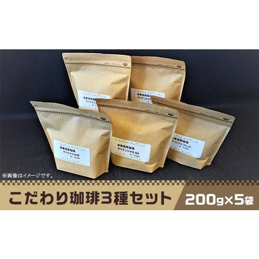 ふるさと納税 コーヒー コーヒー粉 岡山県 井原市 こだわり珈琲3種セット（200g×5袋）自家焙煎...