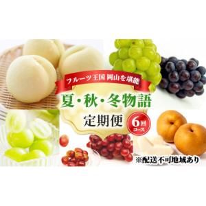 ふるさと納税 もも 岡山県 瀬戸内市 フルーツ 定期便 2026年 先行予約 フルーツ王国 岡山を堪能 6回コース 夏・秋・冬物語 桃 もも 葡萄 ぶどう 梨 なし岡山県…
