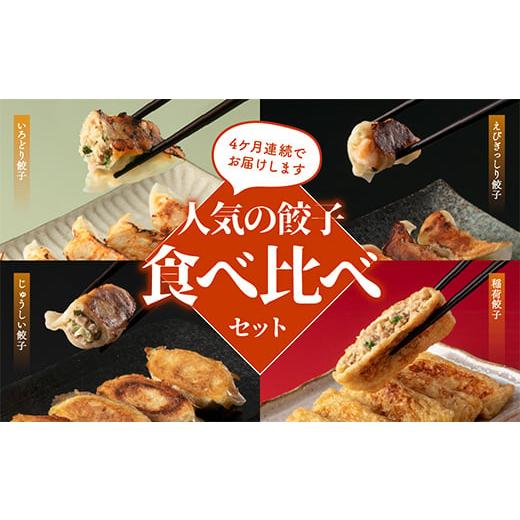 ふるさと納税 群馬県 渋川市 【定期便】4ヵ月連続 餃子工房いろどり食べ比べセット 冷凍生餃子 ぎょ...