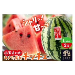 ふるさと納税 スイカ 秋田県 横手市 小玉すいか『あきた夏丸チッチェ』秋田県産 約2.1kg〜2.7kg×2玉 すいか スイカ 西瓜 小玉すいか 小玉スイカ 甘い あきた …