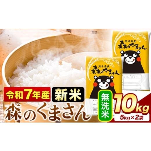 ふるさと納税 無洗米 熊本県 御船町 新米 令和7年産 無洗米 森のくまさん 10kg 5kg × ...