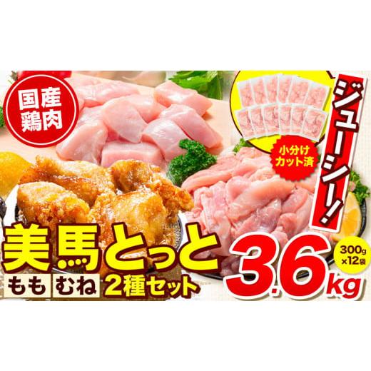 ふるさと納税 徳島県 美馬市 美馬とっと むね肉 もも肉 セット 約3.6kg 約300g×12パッ...