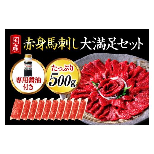ふるさと納税 馬肉 熊本県 南小国町  国産 赤身馬刺し大満足セット 500g 10人前 国産 赤身...