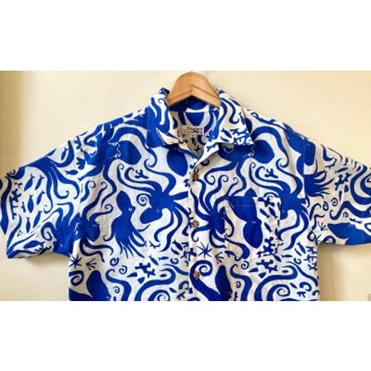 ふるさと納税 服 男 沖縄県 与那原町  セミオーダー Doucattyコラボ・手捺染シャツ(たこ)...