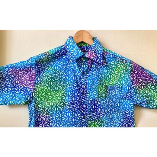 ふるさと納税 服 男 沖縄県 与那原町  セミオーダー Doucattyコラボ・手捺染シャツ(枝珊瑚...