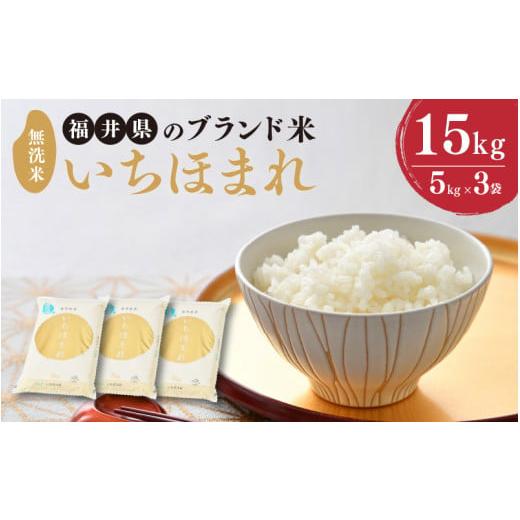 ふるさと納税 福井県 坂井市 【令和5年産】 福井県のブランド米 いちほまれ 無洗米 15kg （5...